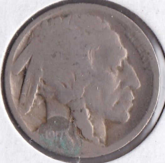 1917 Buffalo Nickel Acid Dated L7