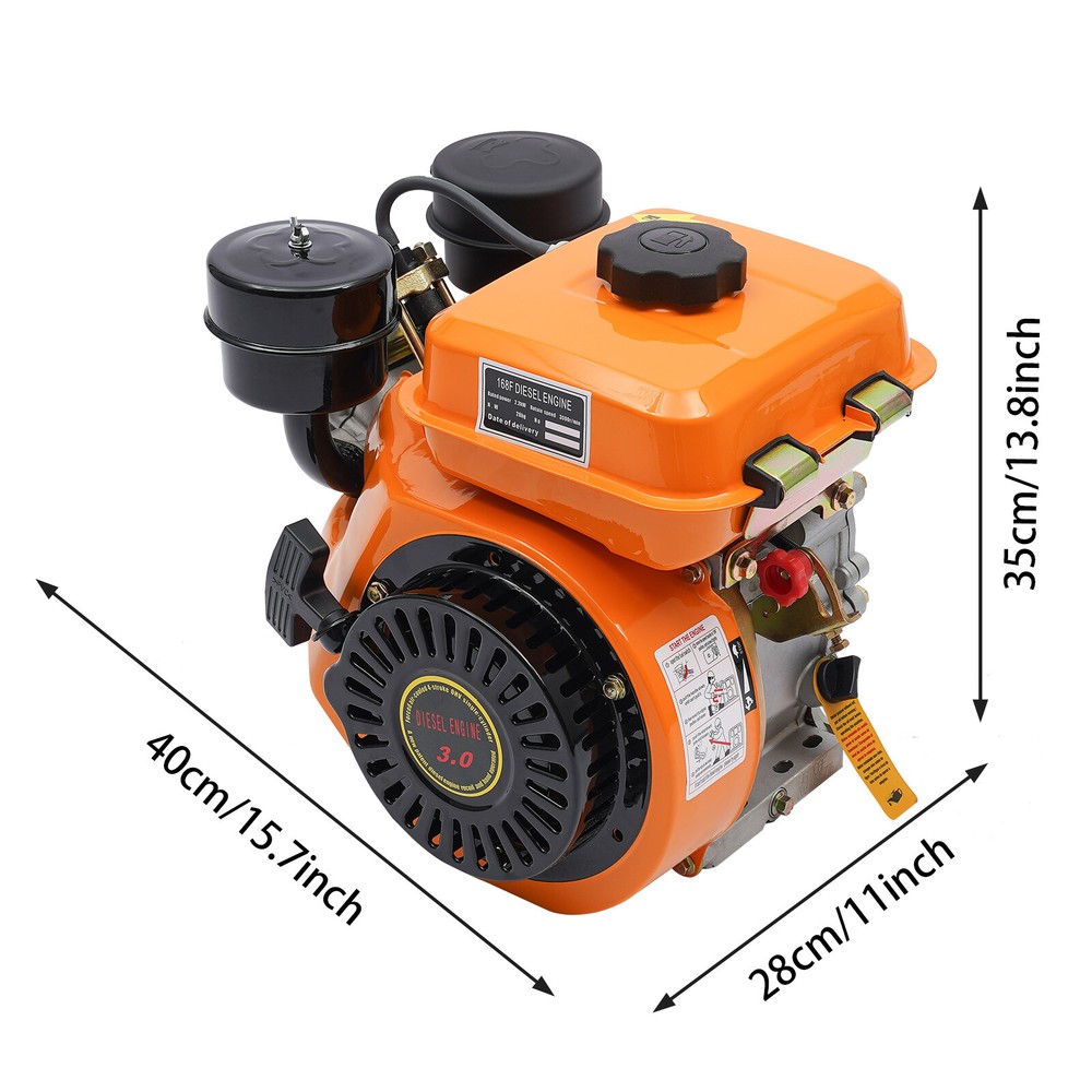 4 Stroke Small Diesel Engine Single Cylinder Air-cooling Manual Start Motor