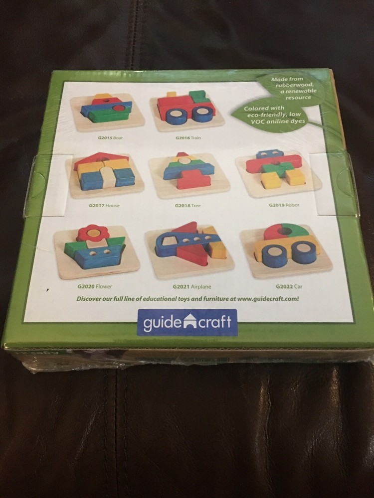 New Guidecraft Primary Robot Wood Puzzle-G2019