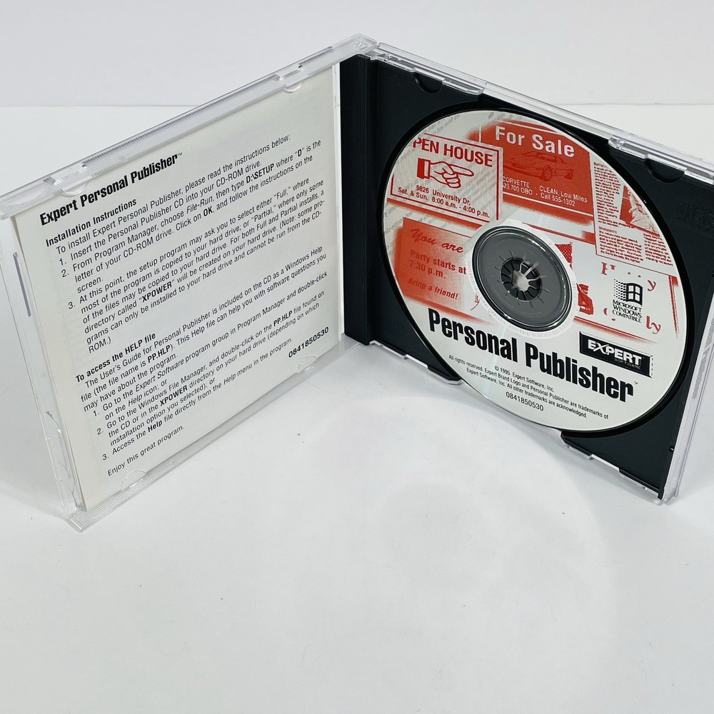 Expert Software Personal Publisher 1995 CD-ROM for Windows