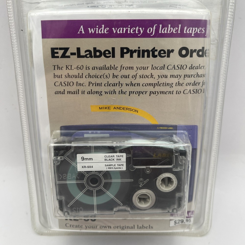 Casio LABEL IT! EZ-Label Printer Model KL-60-L Compact Label System New Sealed