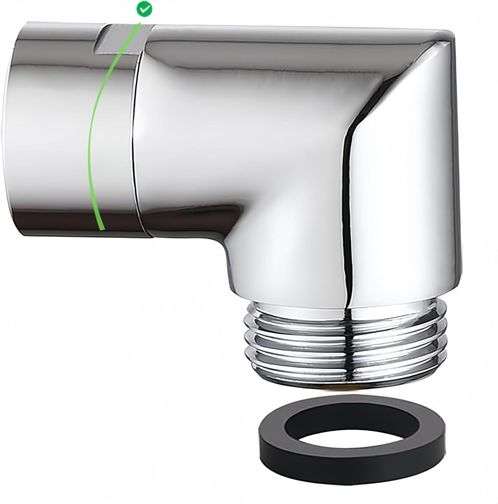 Solid Brass 90 Degree Shower Elbow Adapter, G1/ Shower Head
