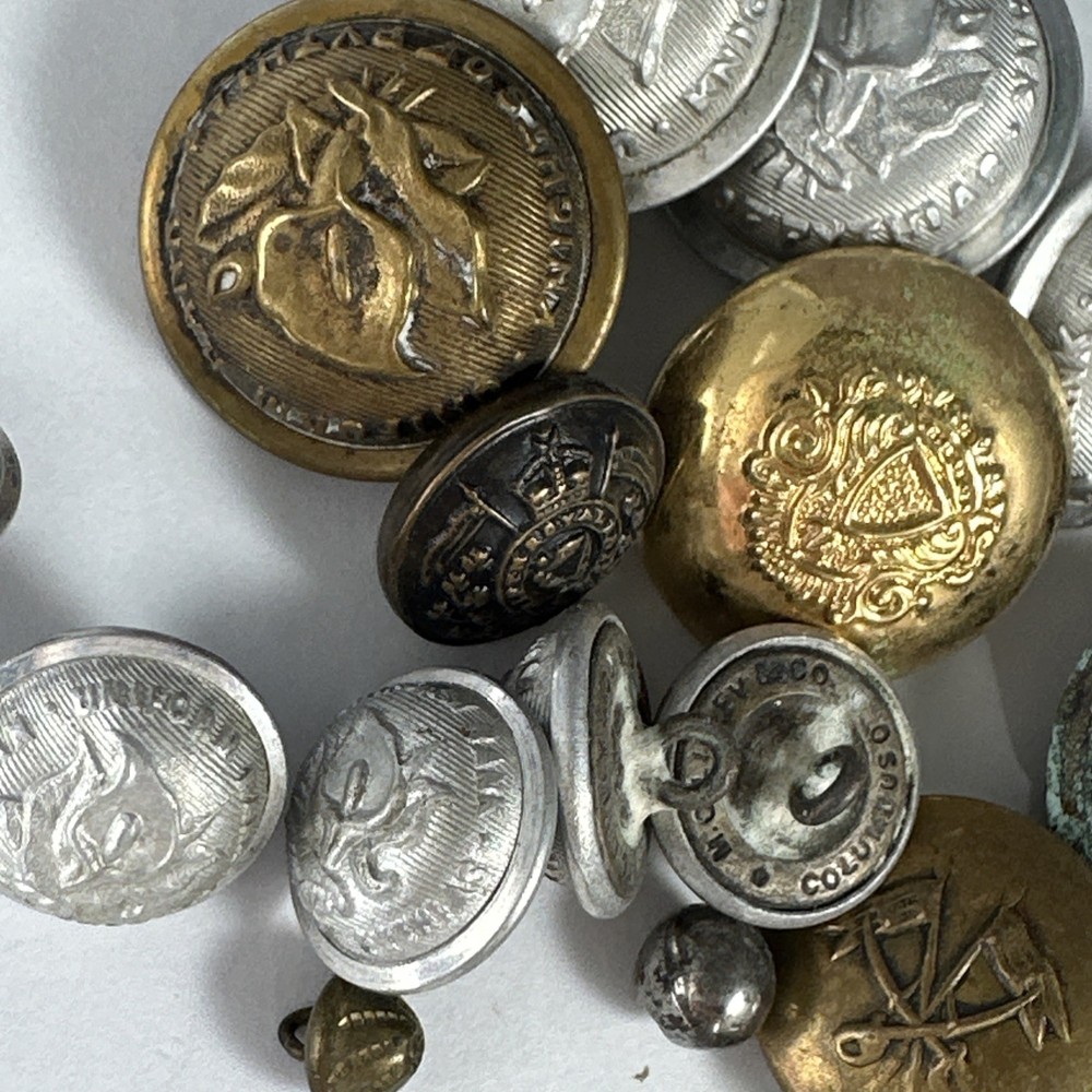 Large group of antique buttons