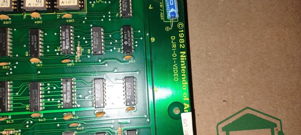 nintendo donkey kong jr. arcade cocktail table main pcb #1