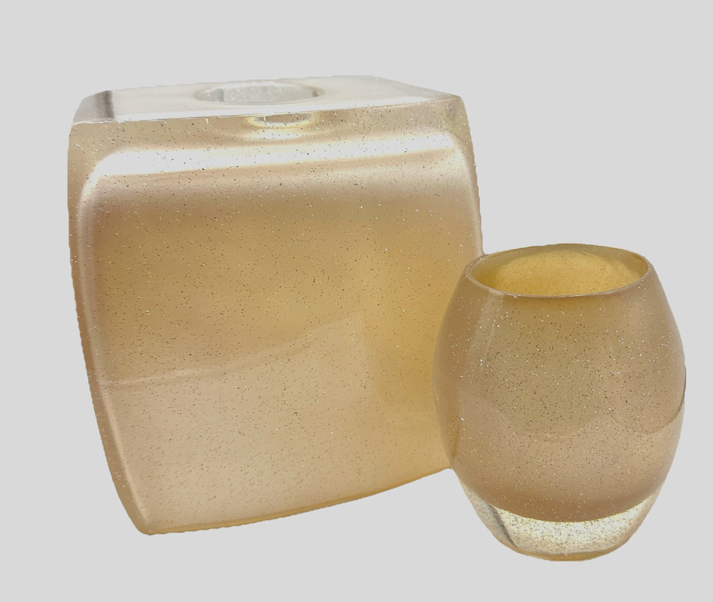 Tissue Holder & Cup Acrylic Sparkle Glitter by Manor Hill