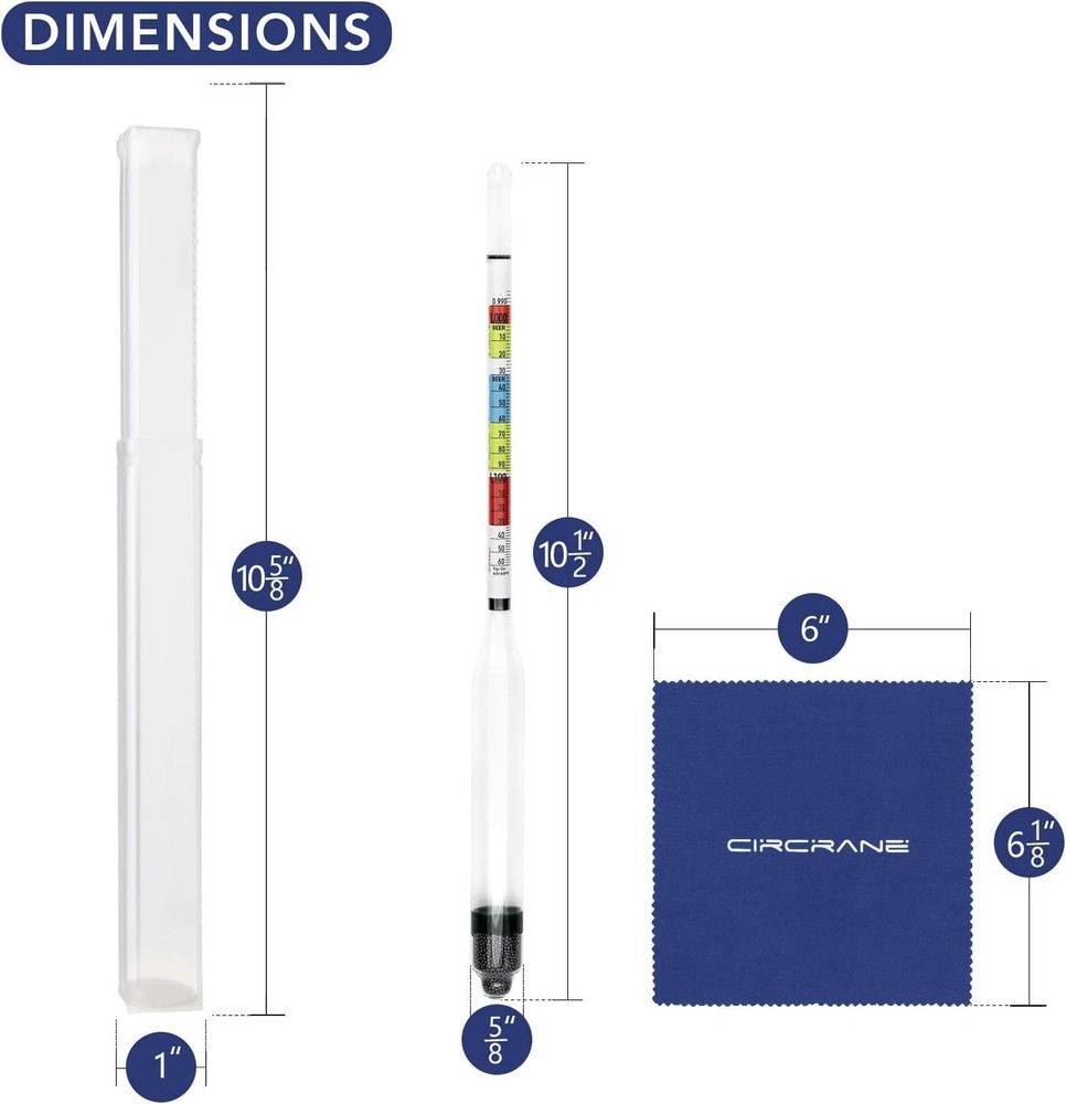 Alcohol Hydrometer Kit for Home Brewing - Brix, ABV, and Gravity Measurer