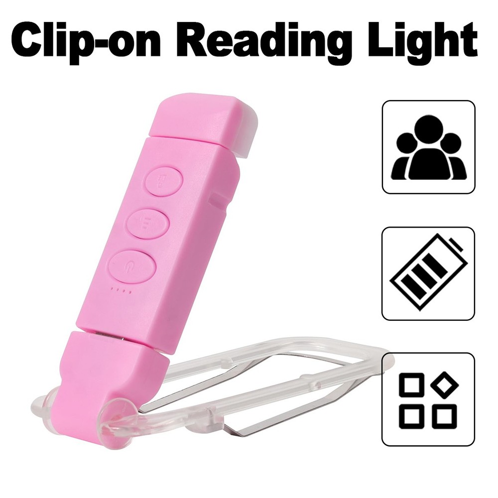 USB Rechargeable LED Book Light Adjustable Folding On Table Bookmarks Decoration