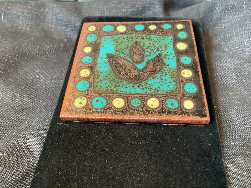 Vintage Signed Ceramic Tile