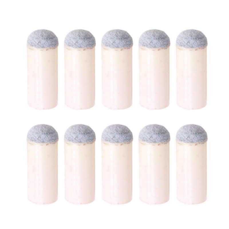 10pcs Pool Cue Tips Slip-On Billiard Cue Tips Replacement Snooker Tip Protector