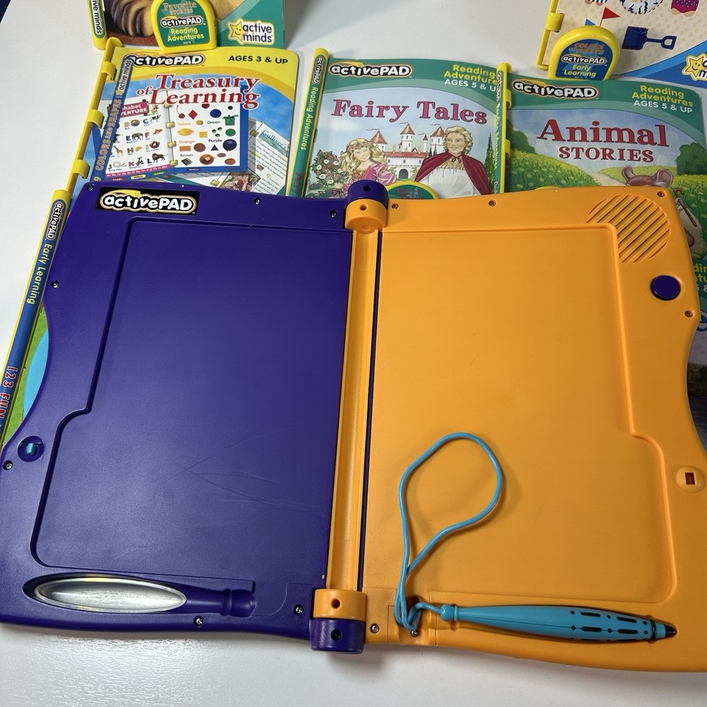 Active Minds ActivePAD (2003) Treasury Of Learning With 8 Book Packs TESTED