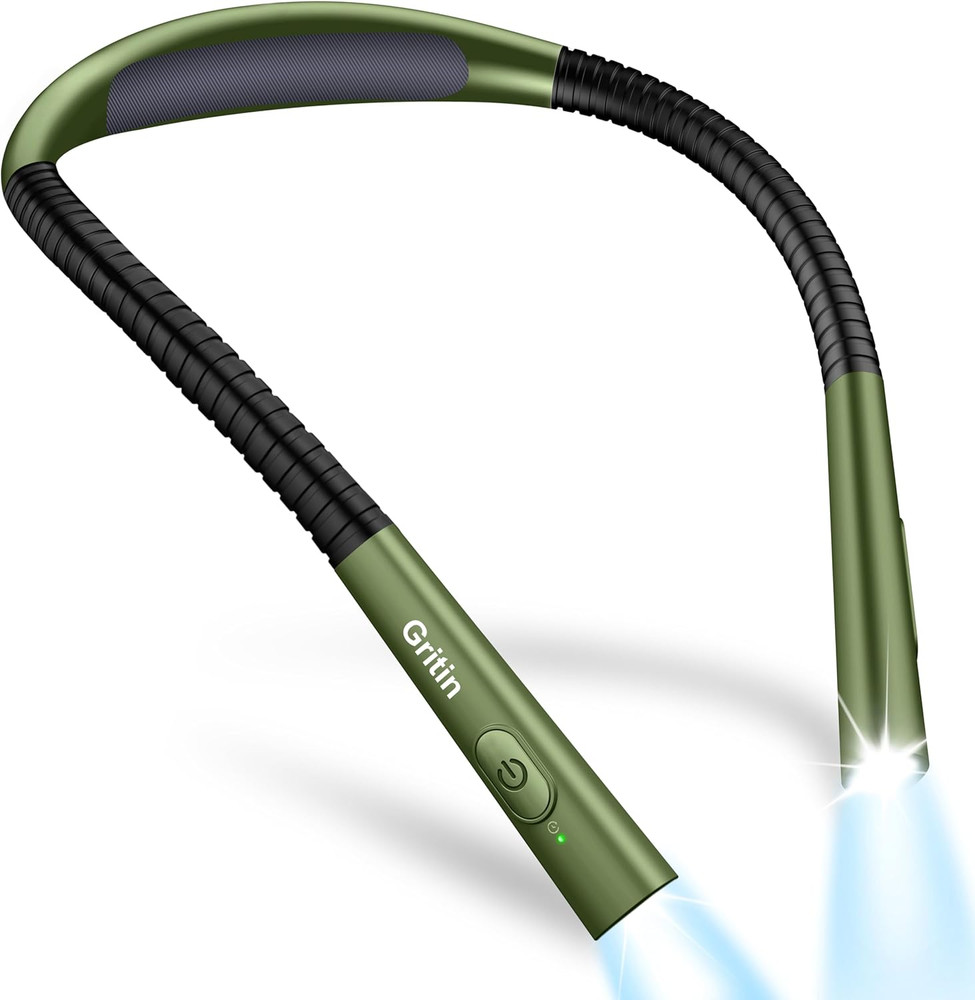 Book Light, Eye Caring 4-Color & 5-Brightness Neck Light Reading Light- Stepless
