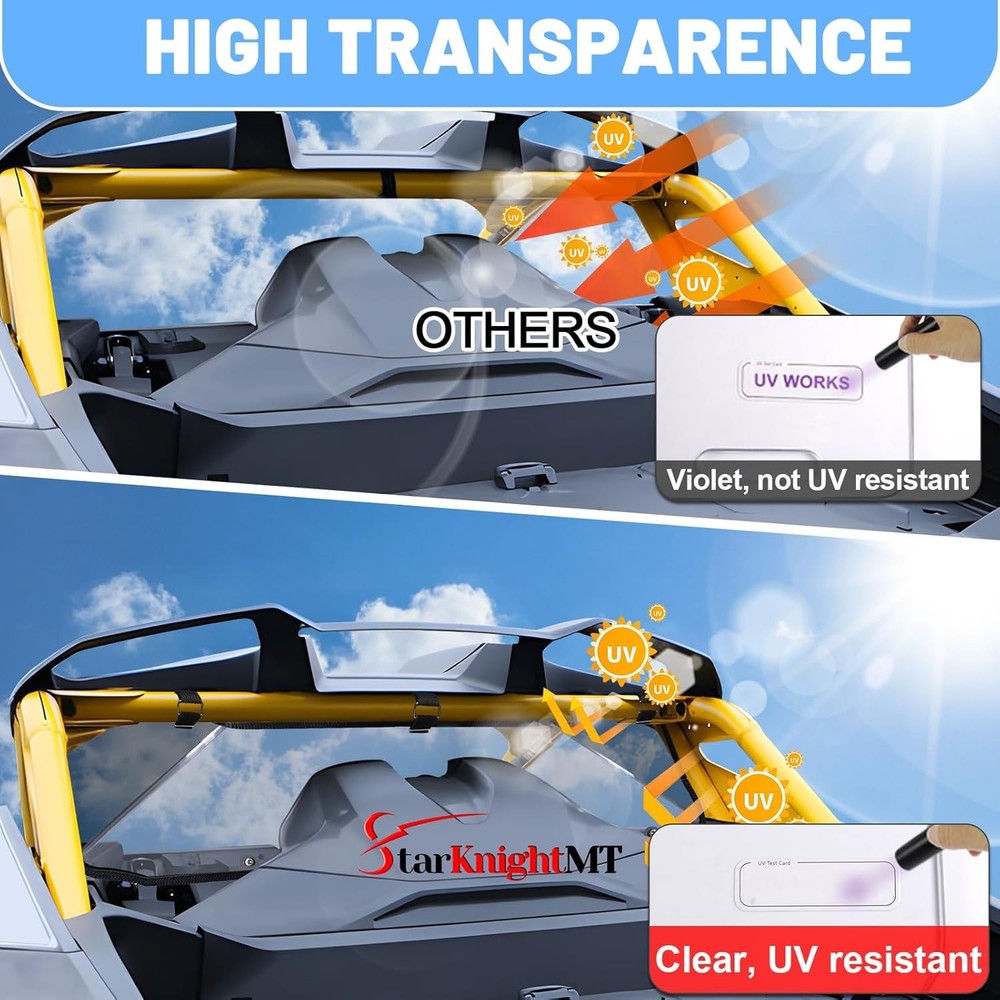 Rear Windshield Back Window Windproof for Can Am Maverick R 2024 2025