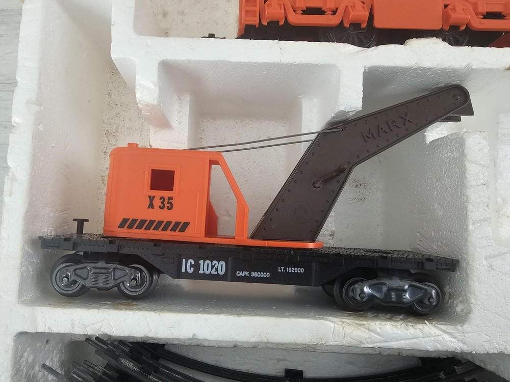Marx O Scale IC Illinois Central Gulf Freight Work Yardmaster Switcher Train Set