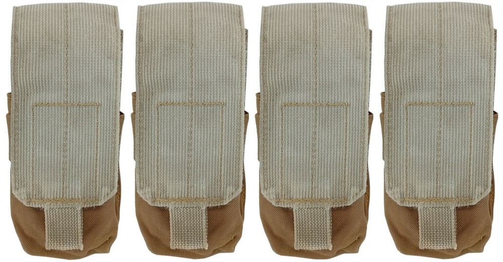 4 Pack USMC Marine Corps Single Double Mag Pouch Coyote Brown