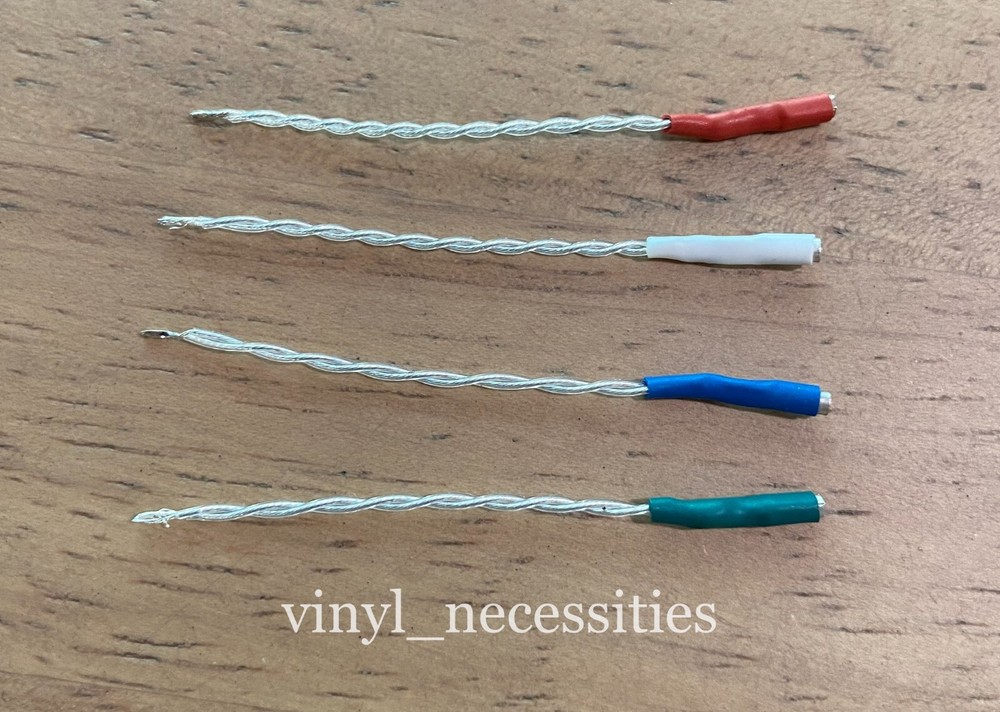 Pure Silver Litz Turntable Headshell Lead Wire with Hand-Solder ID1.2 Terminal
