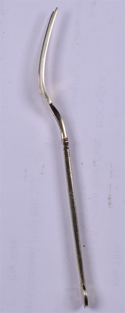 David Andersen Sterling Enameled Lemon Hors D'oeurres Fork