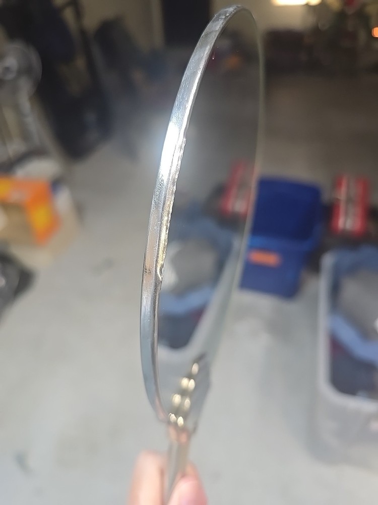 Vintage Handheld Vanity Barber Mirror Silver Toned**READ**