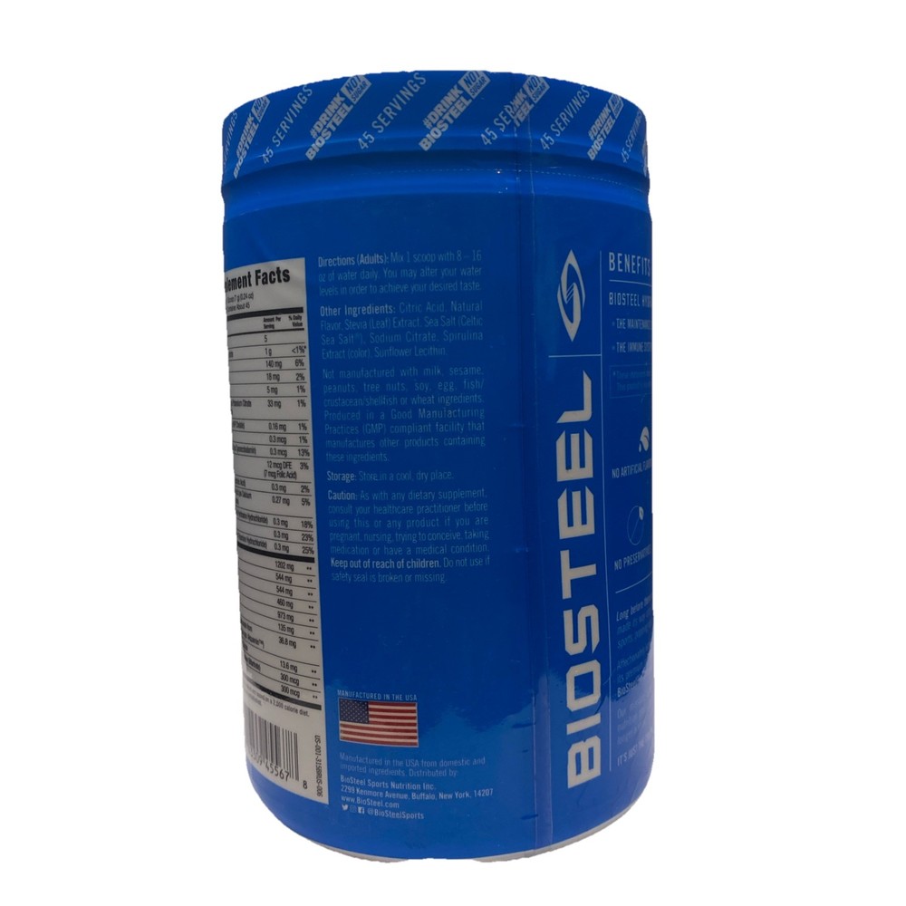 BioSteel Hydration Mix Blue Raspberry (45 Servings) Endurance Energy Performance
