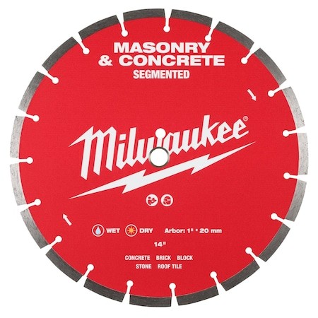 Milwaukee Tool 49-93-9314 14" Segmented Masonry & Concrete Diamond Blade