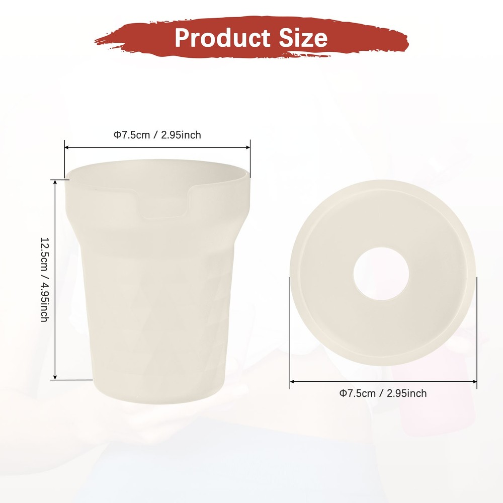 Silicone Water Bottle Boot [1PCS] - Bottom Bumper Protector [White]