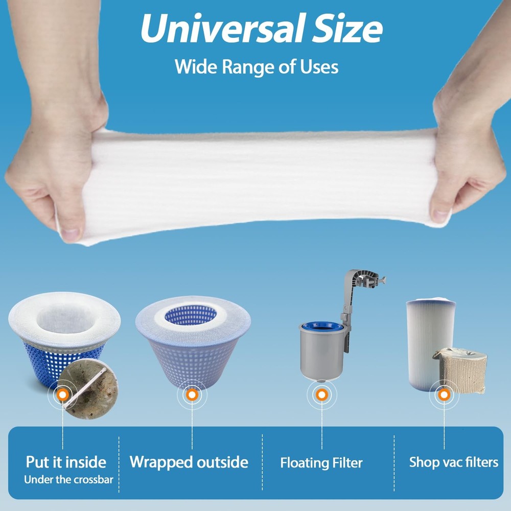 Skimmer Socks 20 Pack Reusable Filter Socks for Skimmer Baskets