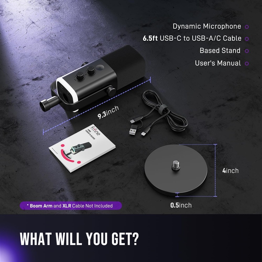 USB/XLR Dynamic Microphone for Podcast Recording PC Computer Gaming Streaming