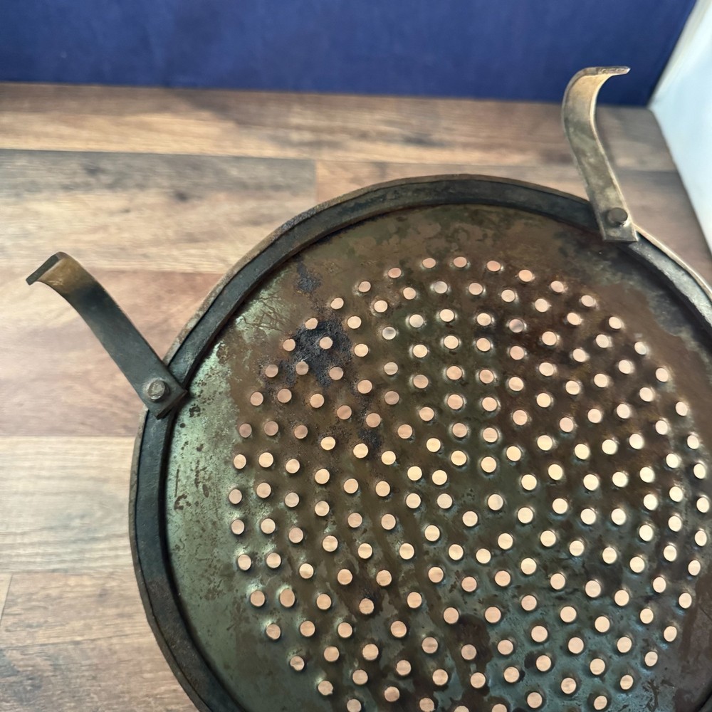 Iron Kitchenware Colander Strainer Cooking Server Sifter No handle 14"L 9"Dia