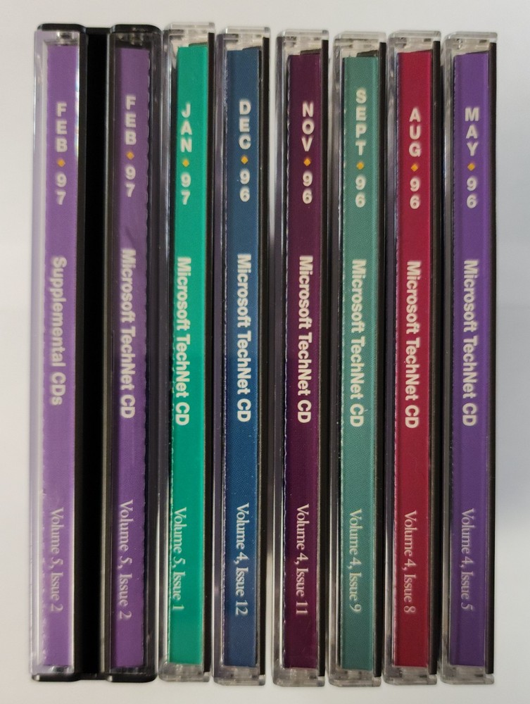 Lot - 7 - Microsoft TechNet CD's From '96 and '97 - Tested