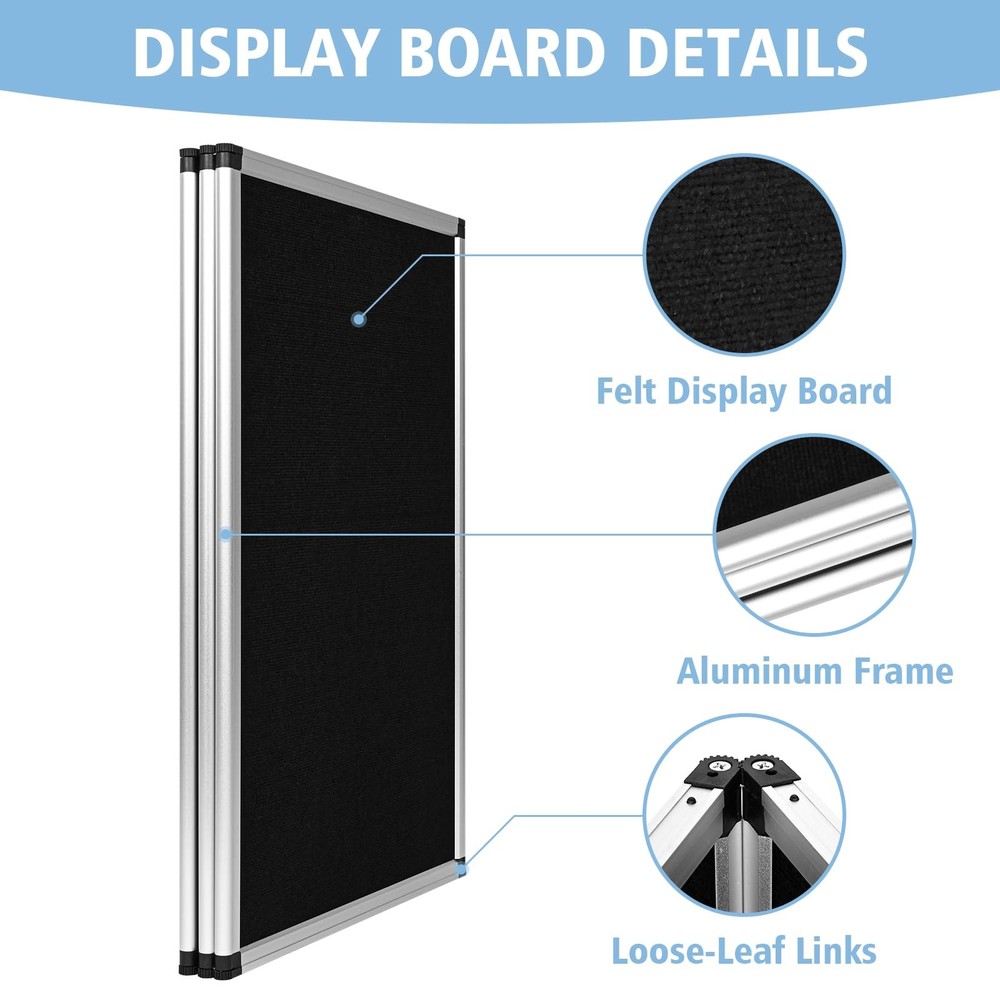 3+1Panel Header TradeShow Display Presentation TabletopDesktop Large Metal Frame