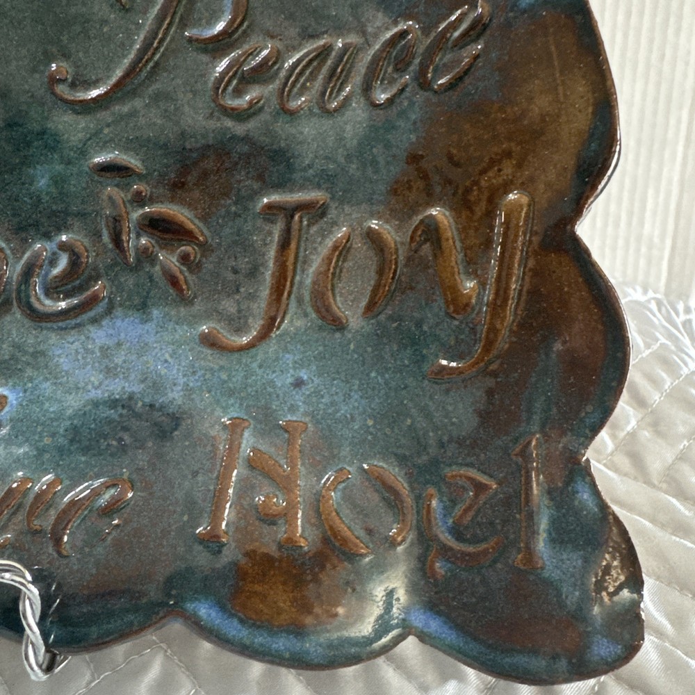 Studio Pottery Christmas Tray Plate