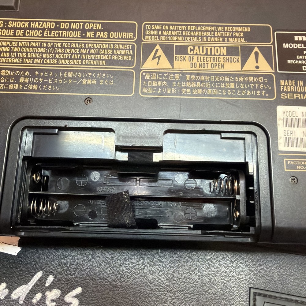 Marantz Solid State Recorder PMD670 Portable + Power Adapter No Card