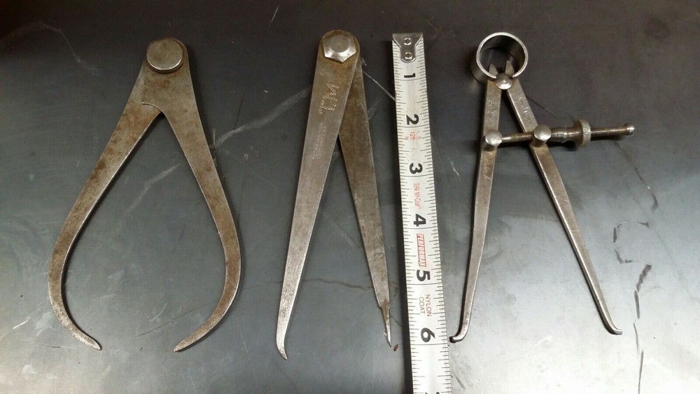 Vintage 3 Pc Calipers Sampson LS starrett
