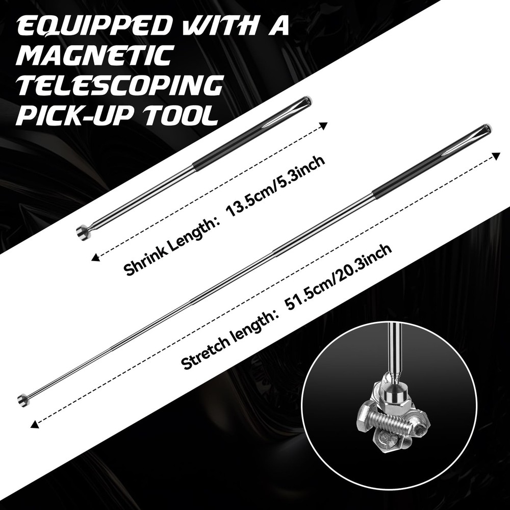 DISEN Double Jointed Extra Long Set (Silver), Bright Silver