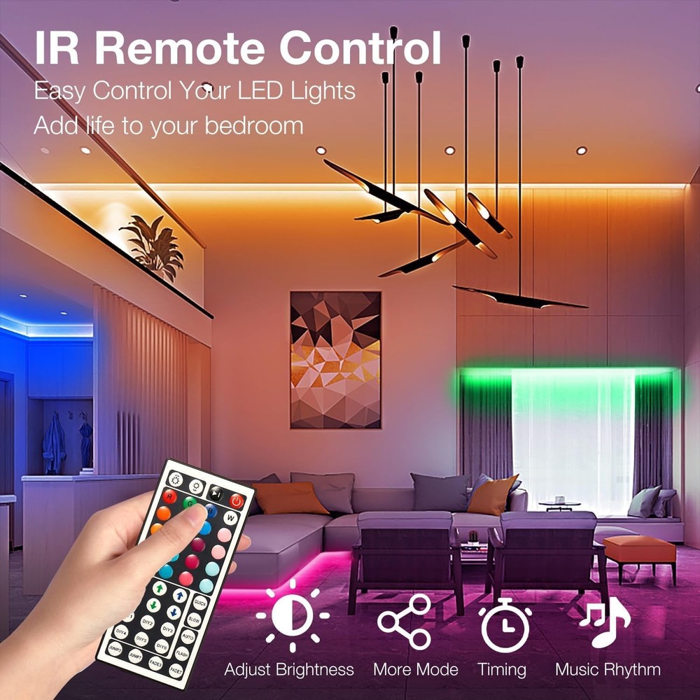 DAYBETTER LED Strip Lights 100ft, Smart Lighting with App Remote Control, RGB LE
