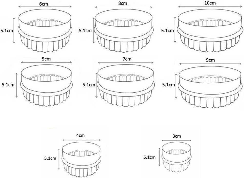 Space-Saving 8-Piece Acrylic Display Risers for Pyrex Bowls - Cottage Style