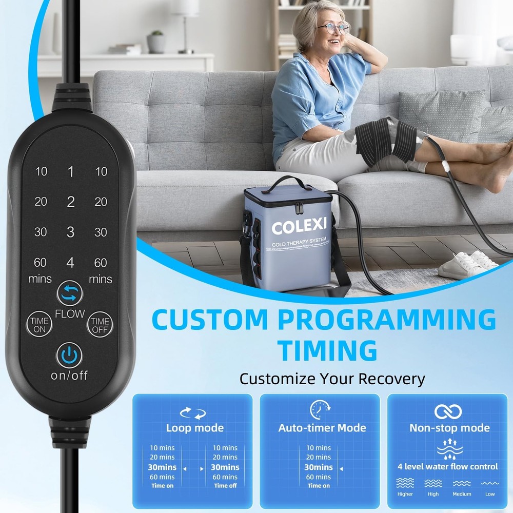 Cold Therapy Machine Programmable Timer Portable Ice Machine for Knee After S...