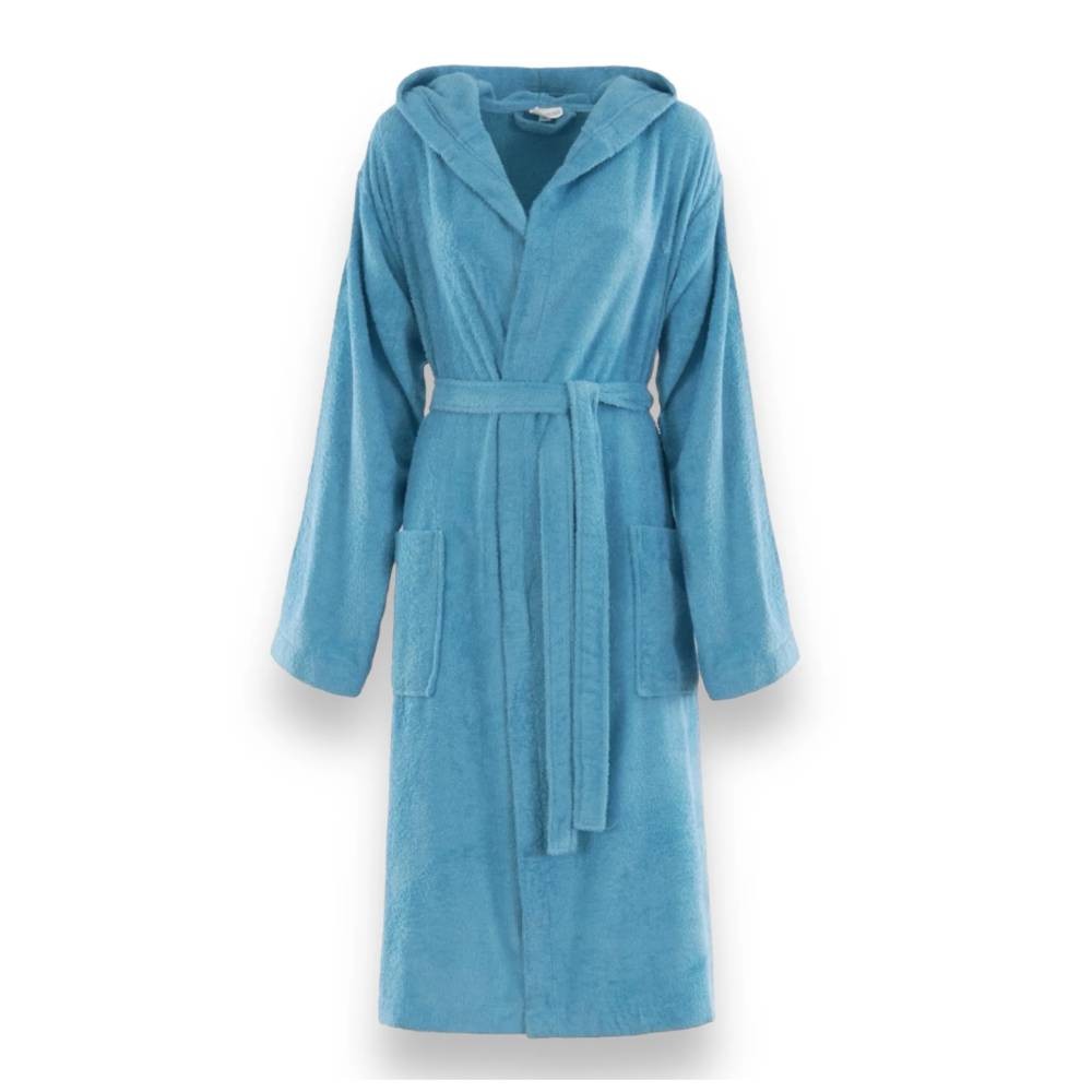 Zucchi JOURNEY turquoise space-saving micro-terry bathrobe