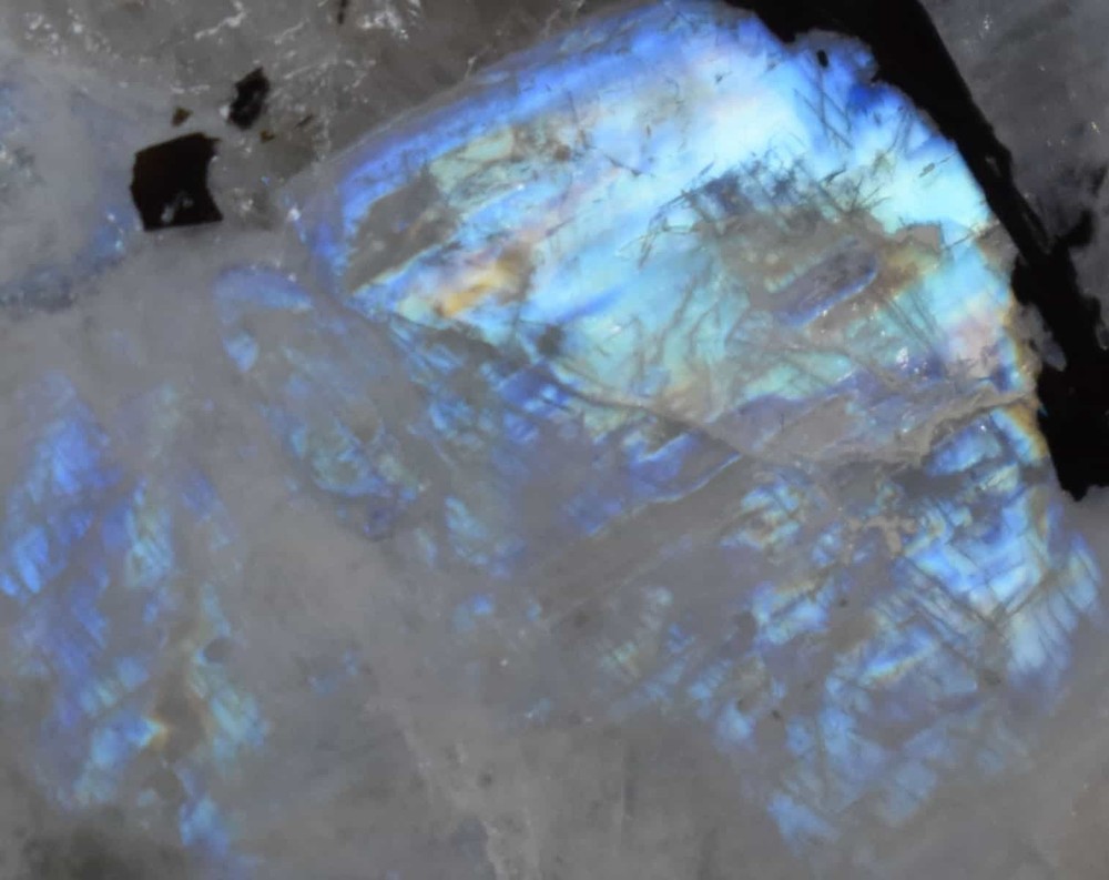 Rainbow Moonstone Palm Stone #12