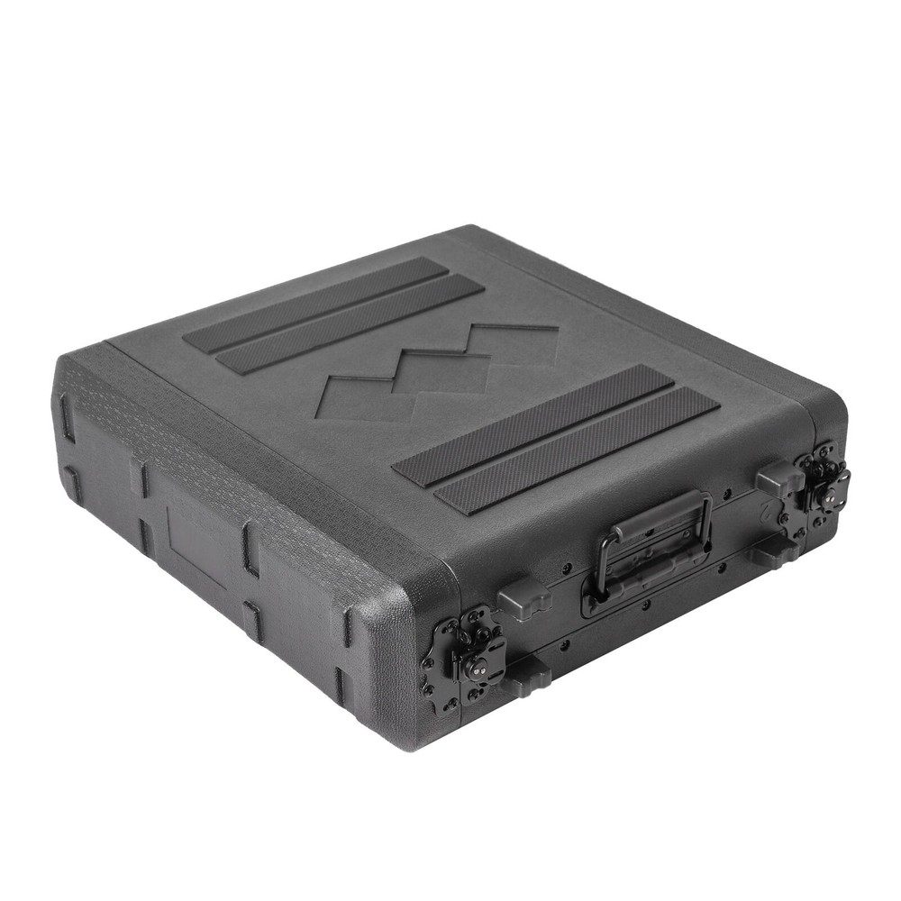 2U Case Watertight Dust-proof 2 Space Shock Mount Racks w/Microphone Compartment