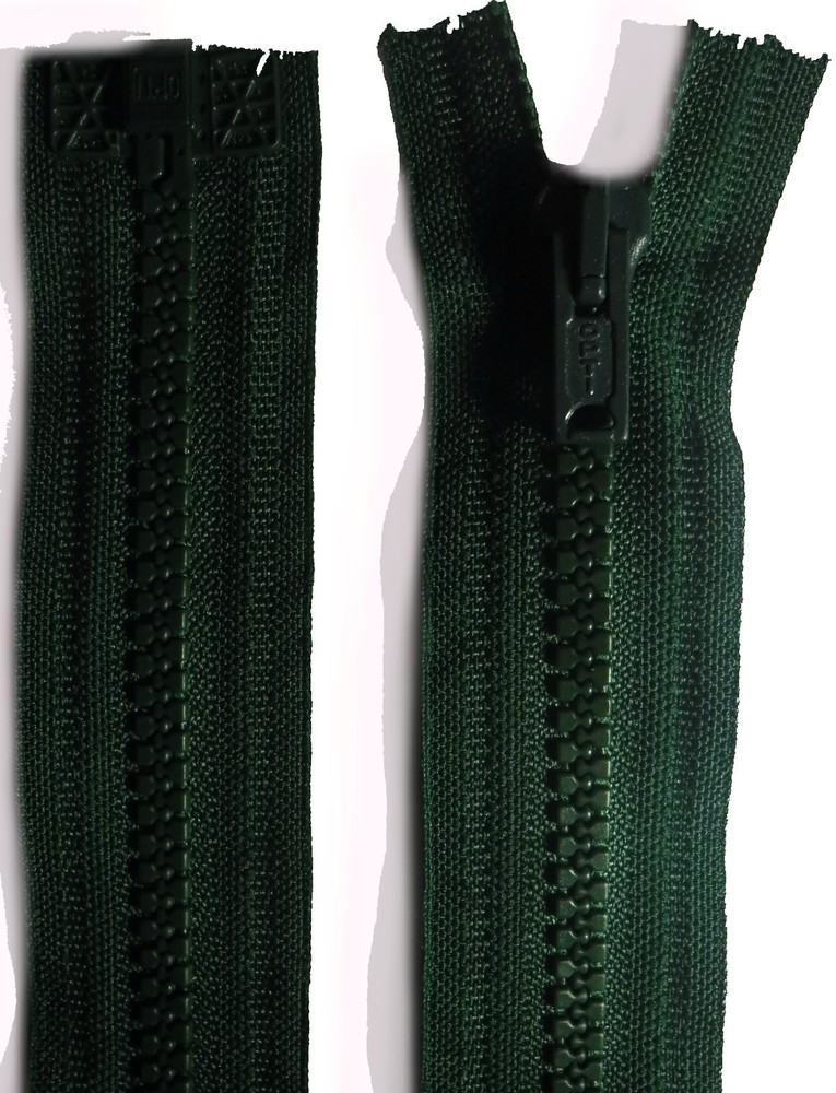 OPTI ZIP BOTTLE GREEN, 24"/61CM, CHUNKY PLASTIC TEETH , OPEN END, NO 5