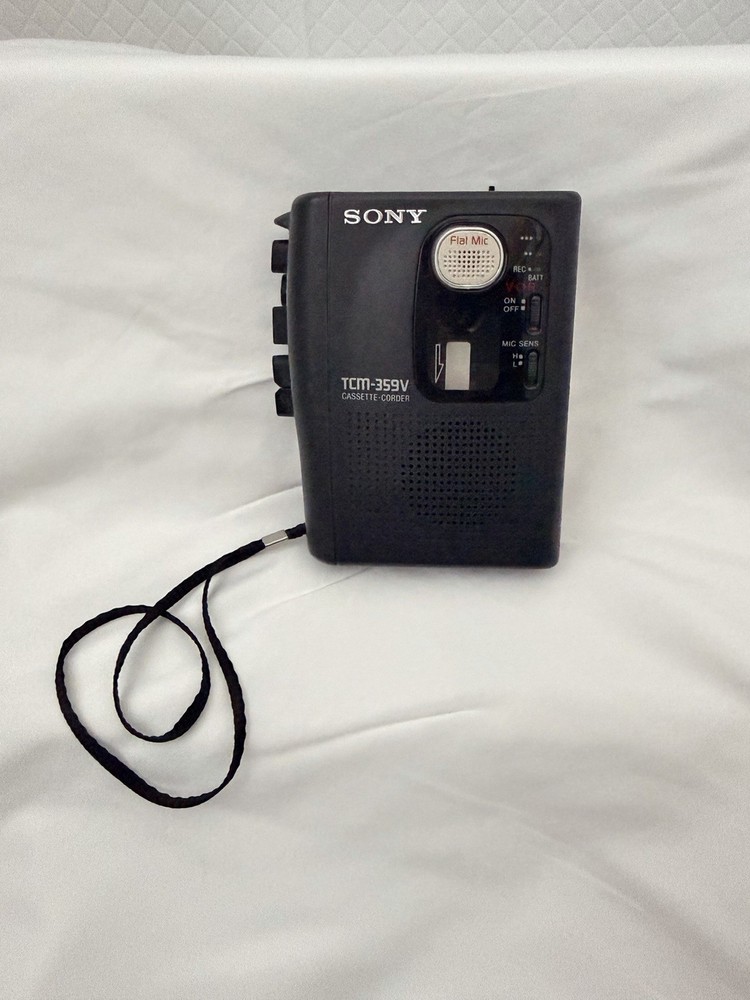 Sony Black TCM-359V Microcassette Recorder
