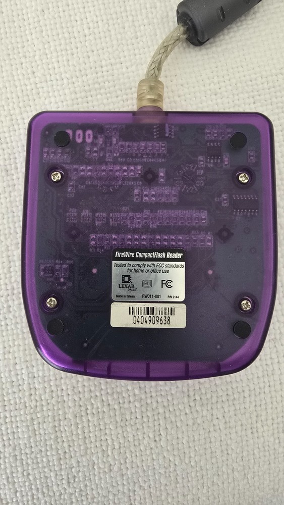 Lexar FireWire CompactFlash Reader – Model RW018 – Translucent Purple