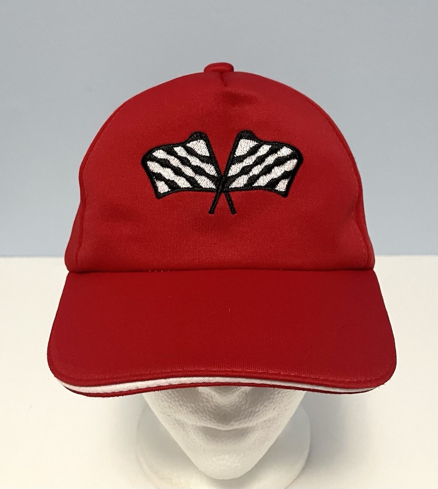 Racing Flags Red Adjustable KIDS size Hat Snapback Embroidered Cap