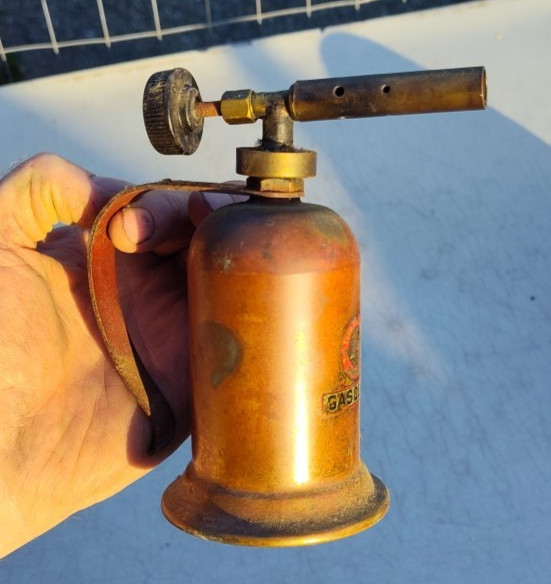 Vintage   Brass   Torch   original Unrestored condition