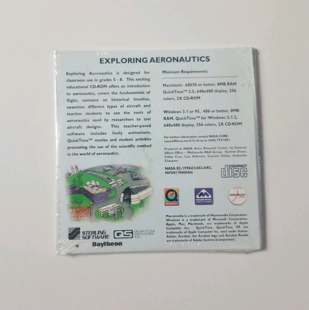 NASA Exploring Aeronautics CD ROM Educational Software Grades 5 to 8