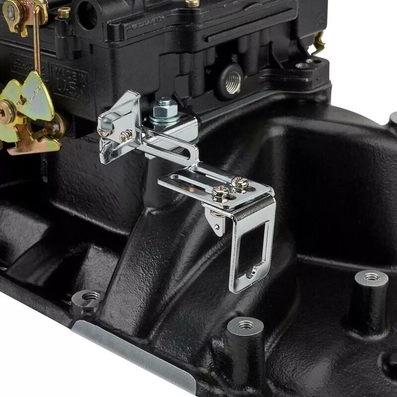 Throttle Cable Kickdown Bracket Kick Down for SBC BBC Holley Chrome