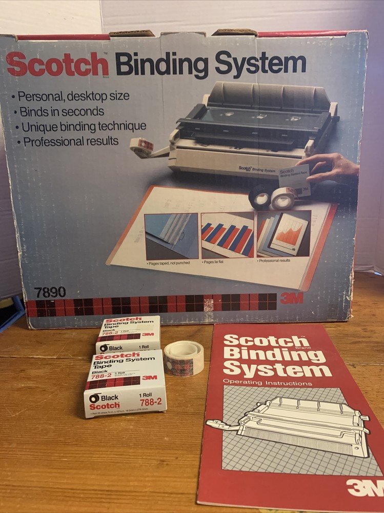 3M Scotch Binding System Model 7890 - W/ Box Book Binding / Making
