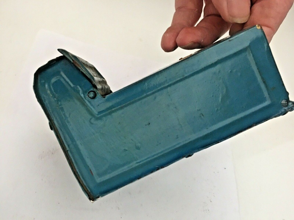 Country Store Primitive Old BLUE Painted Wall Match Holder