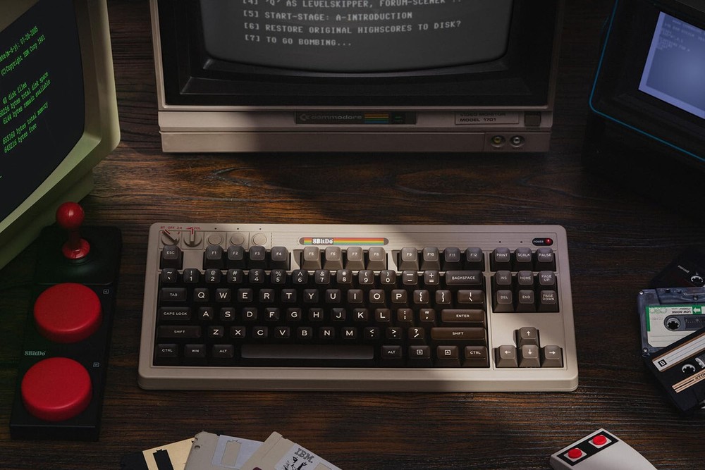Retro Mechanical Keyboard for Windows & Android C64 Edition - 8BitDo