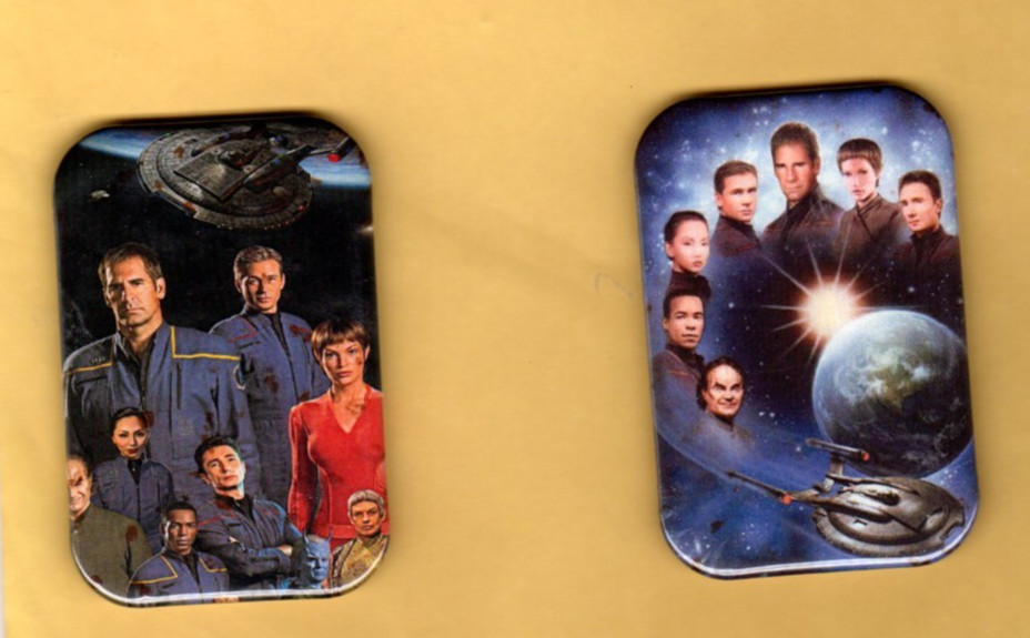 STAR TREK ENTERPRISE   2   REFRIGERATOR MAGNET  WITH ROUNDED CORNER